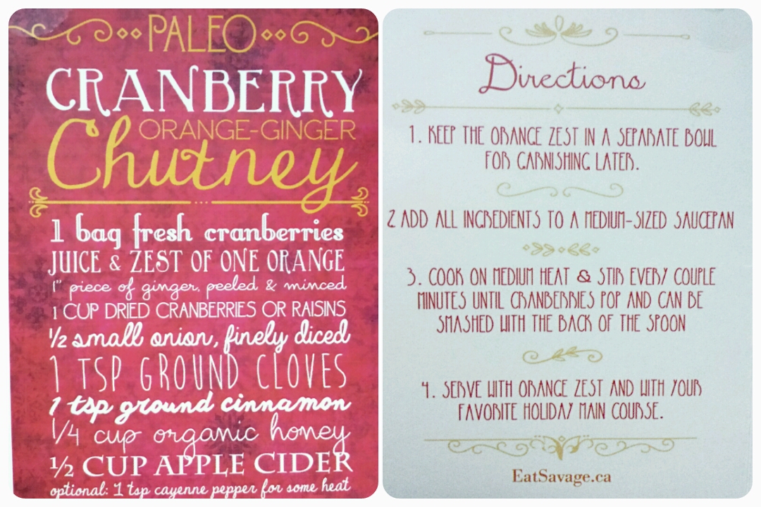 Paleo Cranberry Orange Chutney