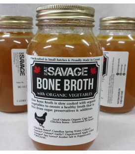 1 litre Bone Broth - Organic Chicken Bones & Organic Veggies