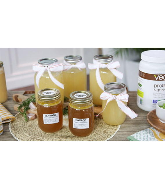 Organic Chicken Bone Broth - Part of our Eat Savage Paleo Toronto Meal Delivery - Featured on The Marilyn Denis Show