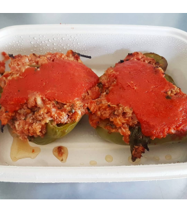 Stuffed Green Peppers with Grassfed Ground Beef